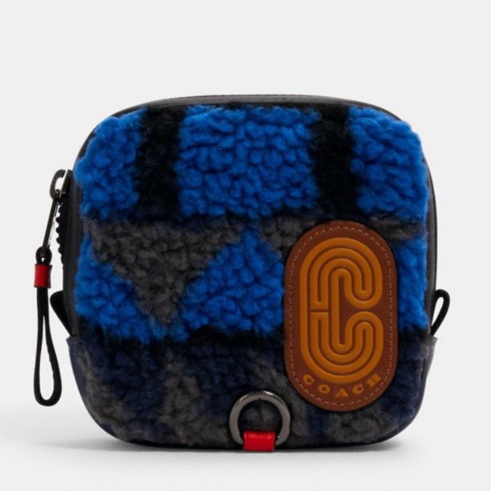 Coach Square Hybrid Pouch With GEO Print and Coach Patch